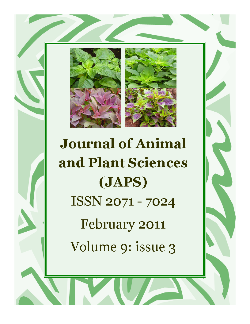 Journal of Animal and Plant Sciences (JAPS) -ISSN 2071 - 7024